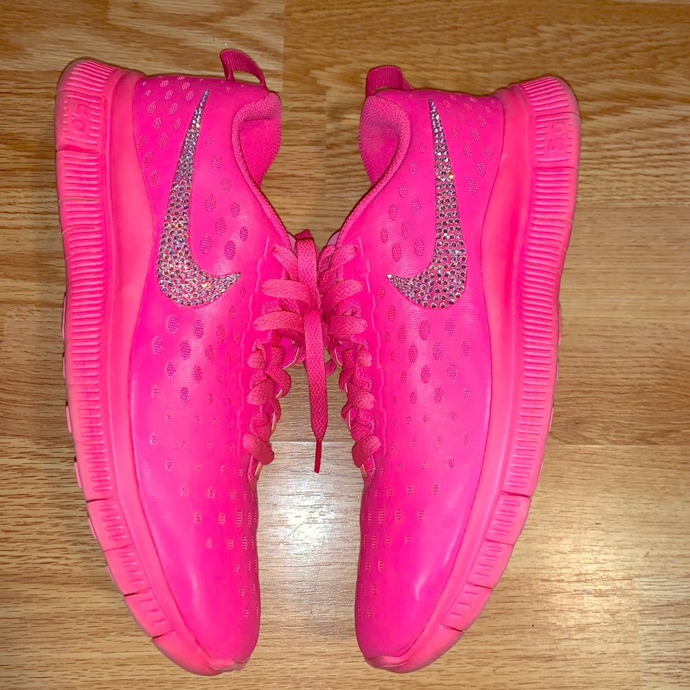 Nike free run 5.0 custom with crystals